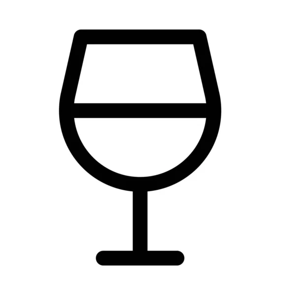 Icône de verre de vin — Image vectorielle