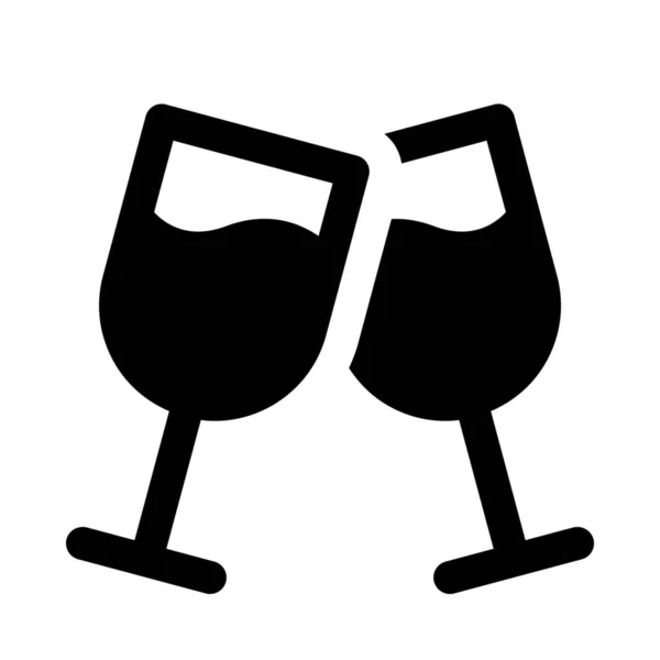 Icône de toast au vin — Image vectorielle