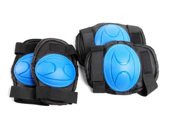 Knee pads and elbow pads isolated on white background — Stock Photo, Image