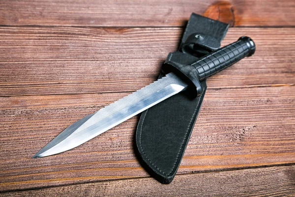 Knives with large blades on the table close-up — Stock Photo, Image