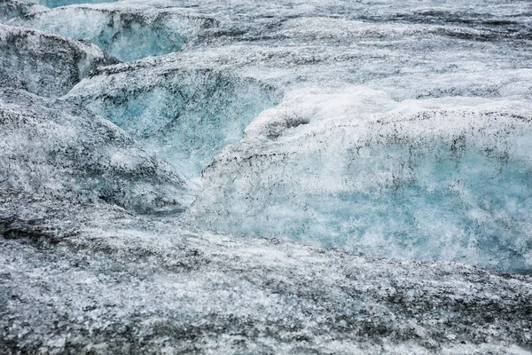 Isländischer Gletscher mit Zickzackbruch — Stockfoto