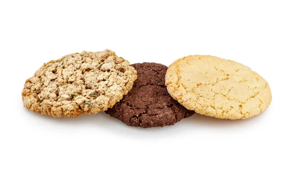 Beyaz zemin üzerine parçalı kurabiye — Stok fotoğraf