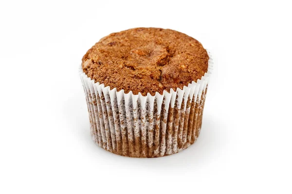Zelfgemaakte apple cupcake geïsoleerd op witte achtergrond — Stockfoto