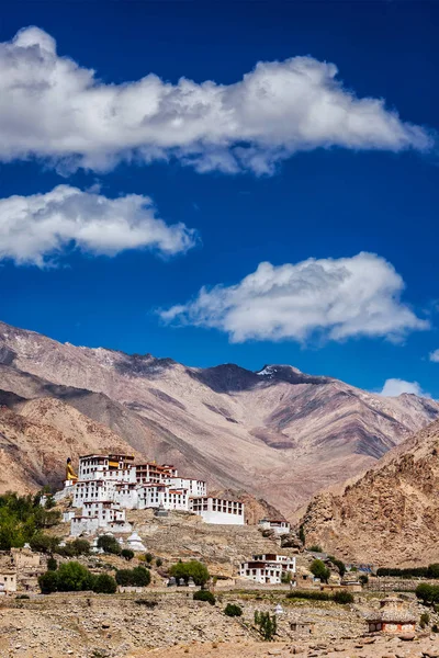 Likir Gompa buddyzmu tybetańskiego klasztoru w Himalajach — Zdjęcie stockowe