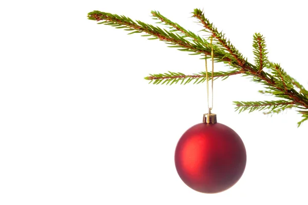 装飾されたクリスマスツリーイソ上の装飾の泡 — ストック写真