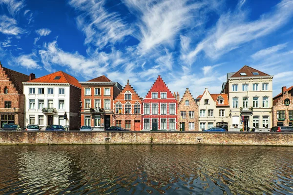 Husen i Brygge Brugge, Belgien — Stockfoto
