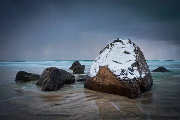 Playa de Skagsanden, Islas Lofoten, Noruega — Foto de Stock