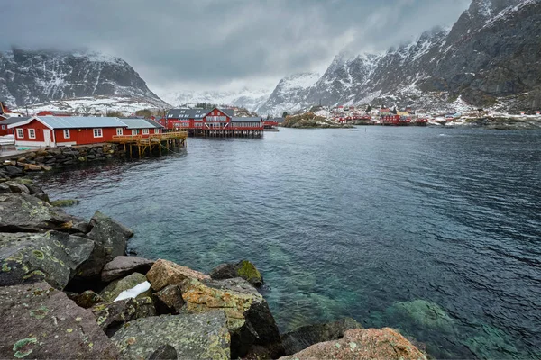 Ein Dorf auf den Lofoten, Norwegen — Stockfoto
