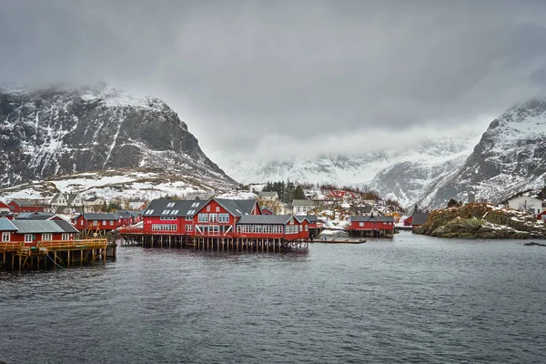 Ein Dorf auf den Lofoten, Norwegen — Stockfoto