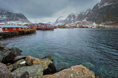 Bir köyün Lofoten Adaları, Norveç