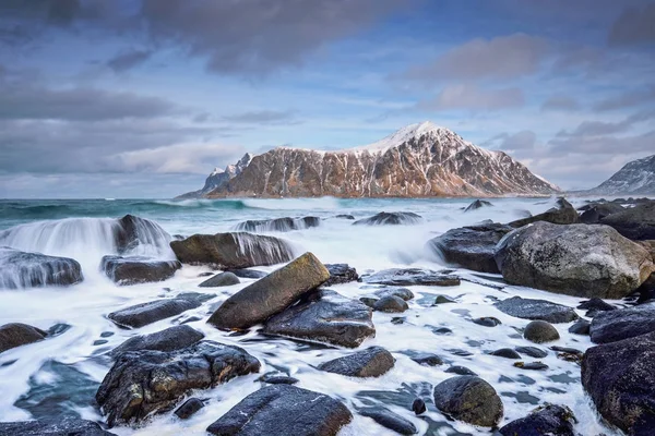 Rocky coast of fjord in Norway — Stock Photo, Image