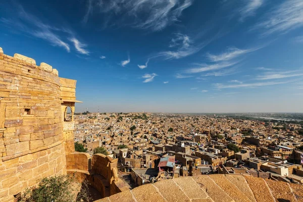 Veduta della città di Jaisalmer dal forte di Jaisalmer, Rajasthan, India — Foto Stock