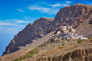 Ki gompa Tibet manastır. Spiti Vadisi, Himachal Pradesh, Indi