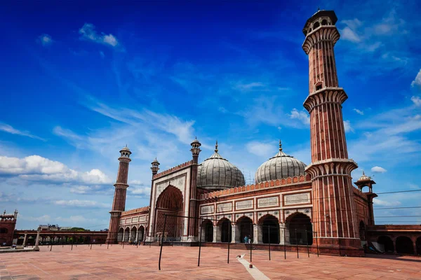 Jama Masjid muslim mosque in India. Delhi, India — Stok fotoğraf