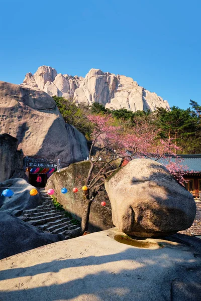 Kyejoam Seokgul poustevna svatyně v Seoroksan park, Jižní Korea — Stock fotografie