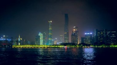 Guangzhou gökdelenleri ufuk çizgisi, Çin.