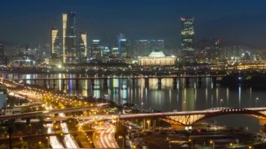 Alacakaranlık, Güney Kore Seul cityscape.