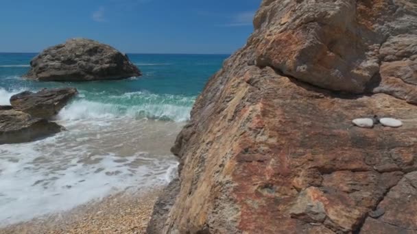 Playa Paleochori, Isla de Milos, Cícladas, Grecia — Vídeo de stock