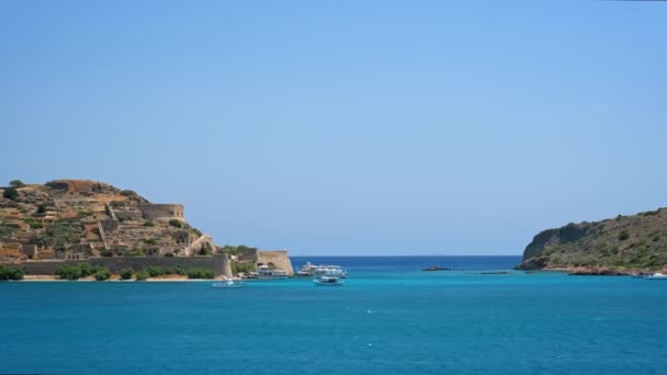 Ilha de Spinalonga, Creta, Grécia — Vídeo de Stock