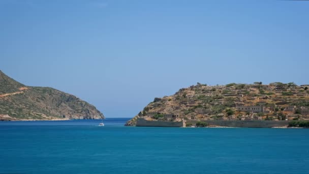 Ostrov Spinalonga, Kréta, Řecko — Stock video