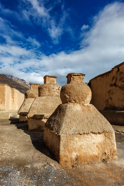 Gompas in Tabo monastery — Stock Photo, Image