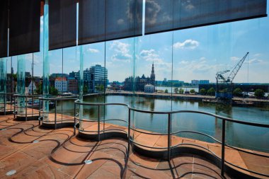 Antwerp, Belçika 'daki Bonapartedok Manzarası