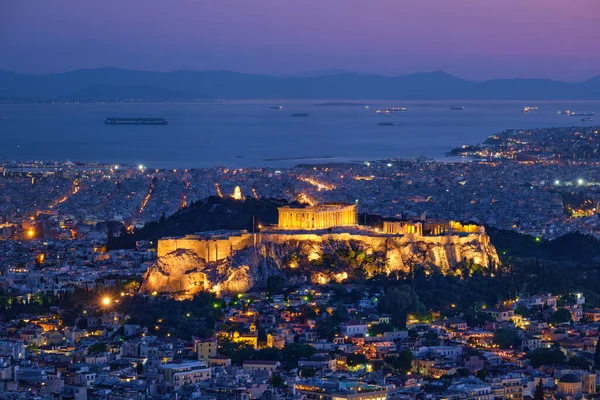 그리스, 아테네의 아크로폴리스에 있는 이산 파르테논 신전 — 스톡 사진