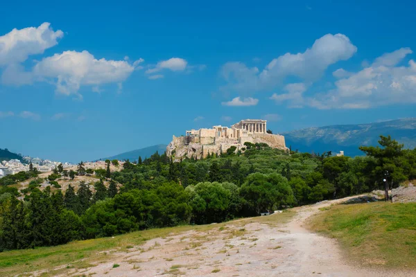 Templo icónico del Partenón en la Acrópolis de Atenas, Grecia — Foto de Stock