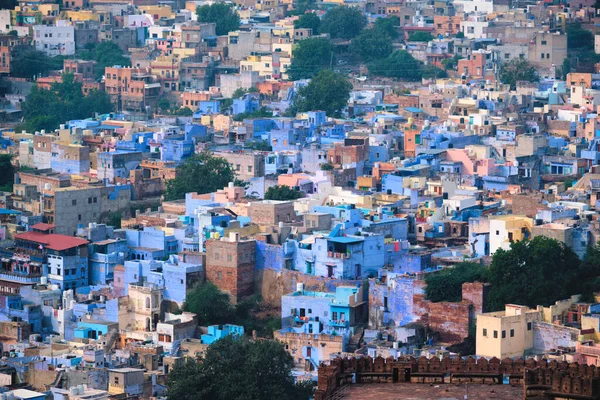 Вид с воздуха на Джодхпур Блю Сити. Jodphur, Rajastan, India — стоковое фото