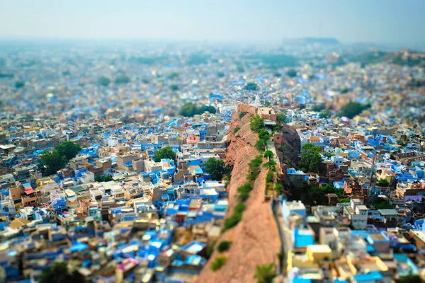 Jodhpur Blue City的空中景观。Jodphur, Rajasthan, India — 图库照片