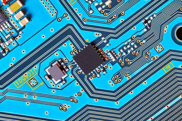 Electronic circuit board close up. — Stock Photo, Image