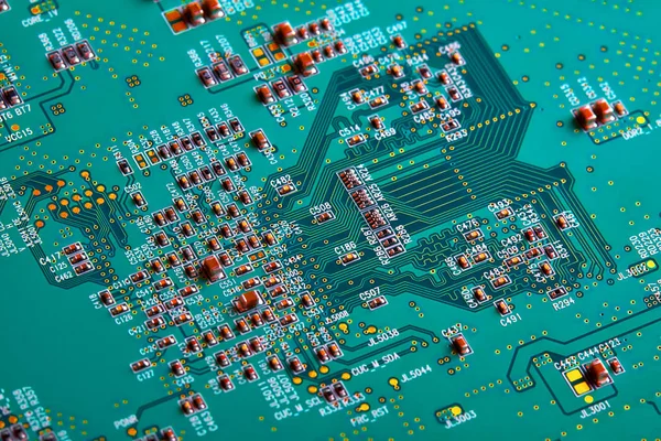 Elektronische Schakeling Van Dichtbij — Stockfoto