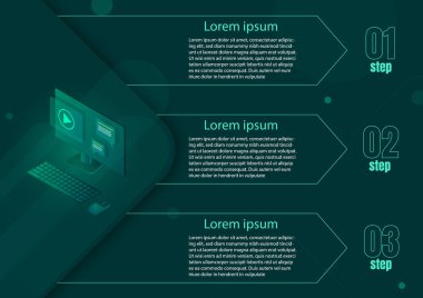  İzometrik web afiş veri Analisis ve istatistik kavram. Vektör illüstrasyon iş analizi, veri görselleştirme. Teknoloji, Internet ve ağ kavramı. Veri ve yatırımlar.