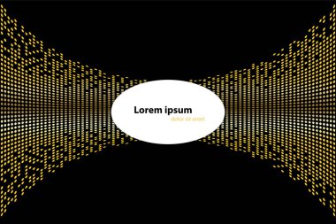 Poster Tasarımı için Vektör Geometrik Çizgi Deseni. İş broşürleri için Minimal Örtüler. Altın Siyah Sancak Arkaplanı.