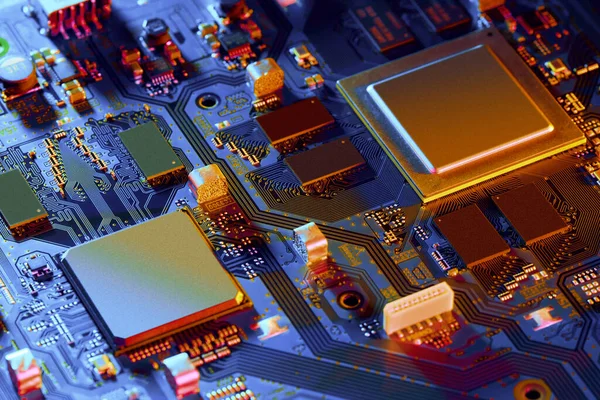 Carte Circuit Électronique Avec Des Composants Électroniques Tels Que Des — Photo