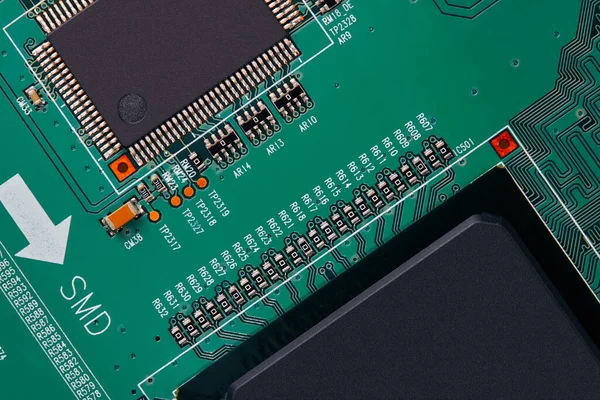 Carte Circuit Électronique Avec Des Composants Électroniques Tels Que Des — Photo