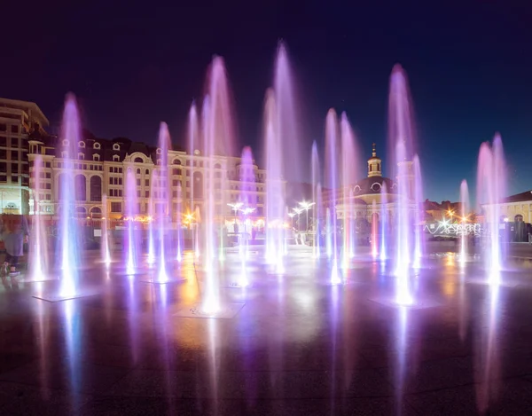 Musical colorful fountain — Stock Photo, Image