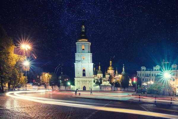 Sofia square at night — Stock Photo, Image