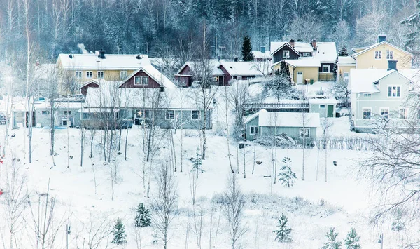 Orașul de iarnă din nord — Fotografie, imagine de stoc