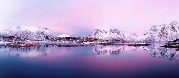 挪威冬季湖 — 图库照片