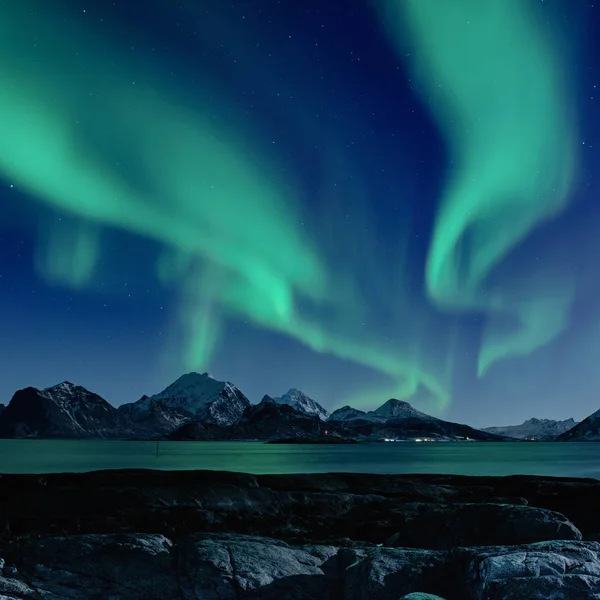 Norveç 'in kuzey ışıkları — Stok fotoğraf