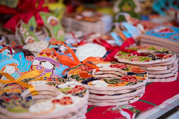 Декоративные сувенирные тарелки — стоковое фото