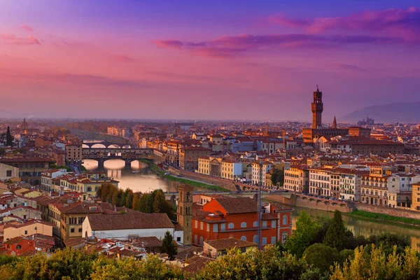 Florenz Blick bei Sonnenuntergang — Stockfoto