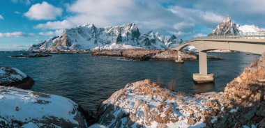 Hamnoy kış manzarası