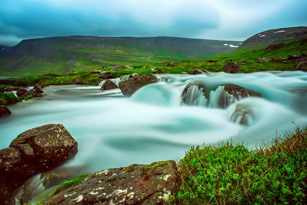 Dynjandi vattenfall, Island — Stockfoto