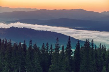 Sabah dağı manzarası