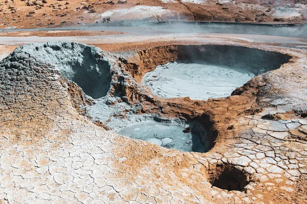 Геотермальна зона Хверир, Ісландія. — стокове фото