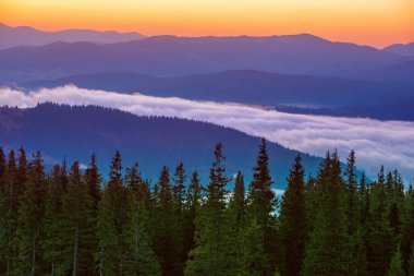 Sabah dağı manzarası