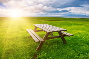 İzlanda 'da piknik masası