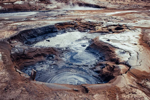 Área geotérmica Hverir, Islândia. — Fotografia de Stock